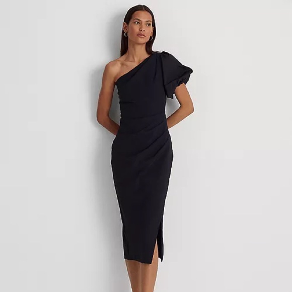 Ralph Lauren Black One-Shoulder Dress